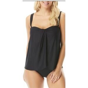 Coco Reef Tankini Top Size 8 Bra 32 D Bandeau Black Resort Beach NEW $88